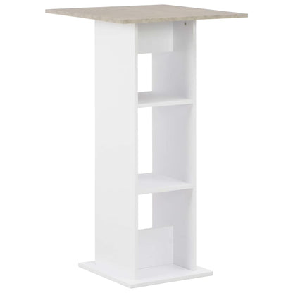 vidaXL Bar Table | White with concrete top | Engineered wood | 60x60x110 cm 1