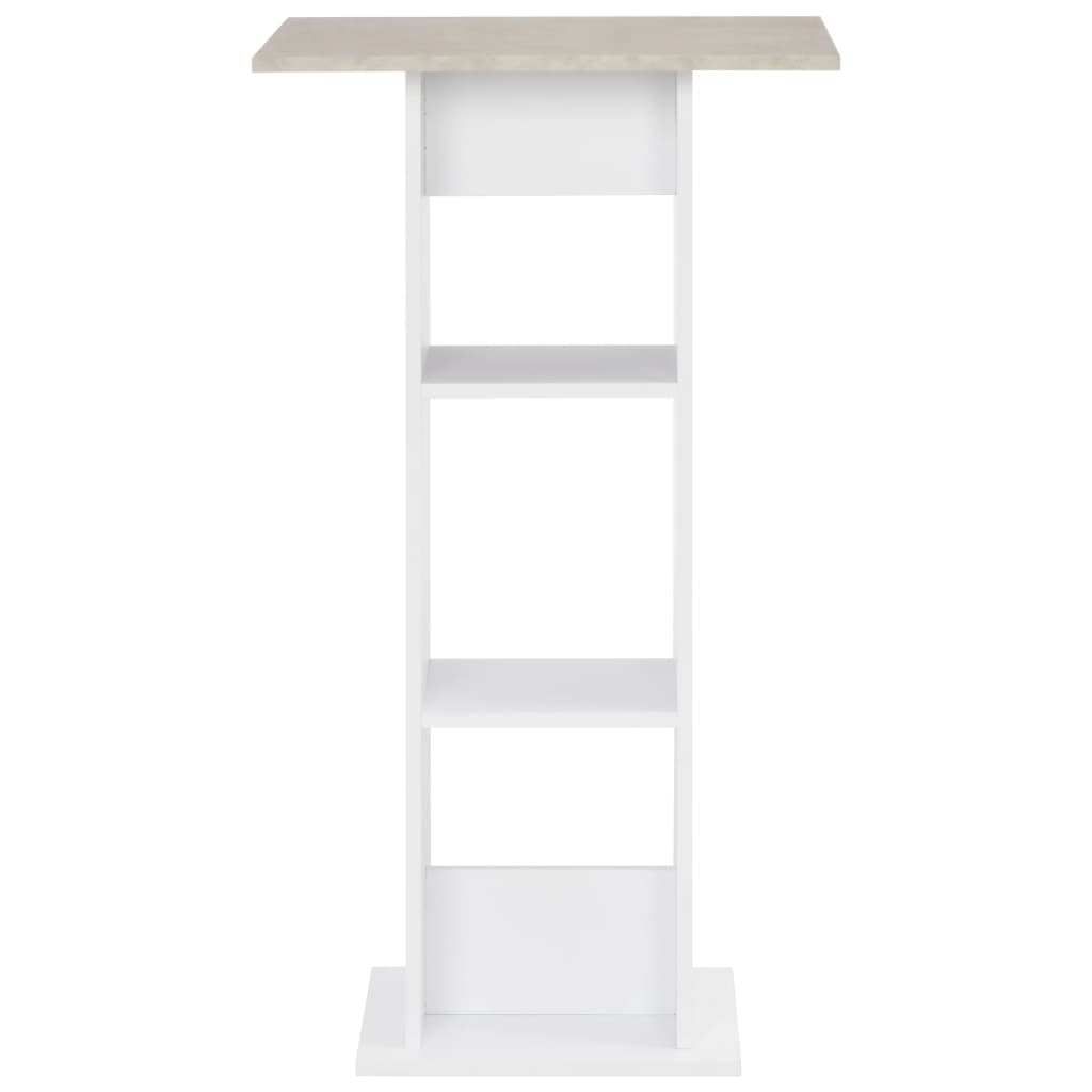 vidaXL Bar Table | White with concrete top | Engineered wood | 60x60x110 cm 2