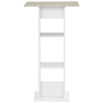 vidaXL Bar Table | White with concrete top | Engineered wood | 60x60x110 cm 2