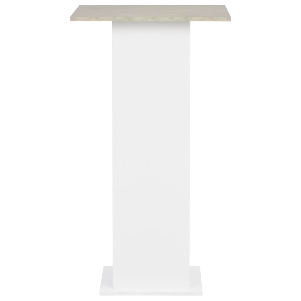 vidaXL Bar Table | White with concrete top | Engineered wood | 60x60x110 cm 3