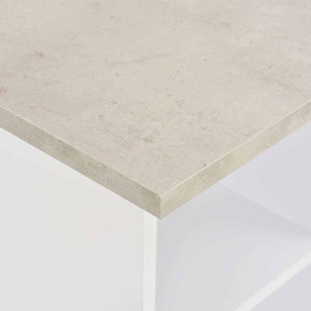 vidaXL Bar Table | White with concrete top | Engineered wood | 60x60x110 cm 4