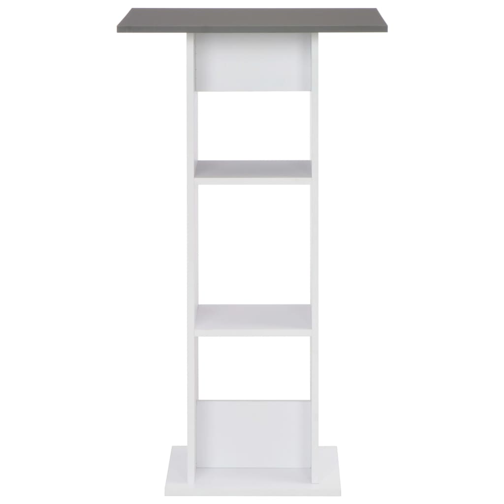 vidaXL Bar Table | White and Anthracite Grey | Engineered wood | Standard 2