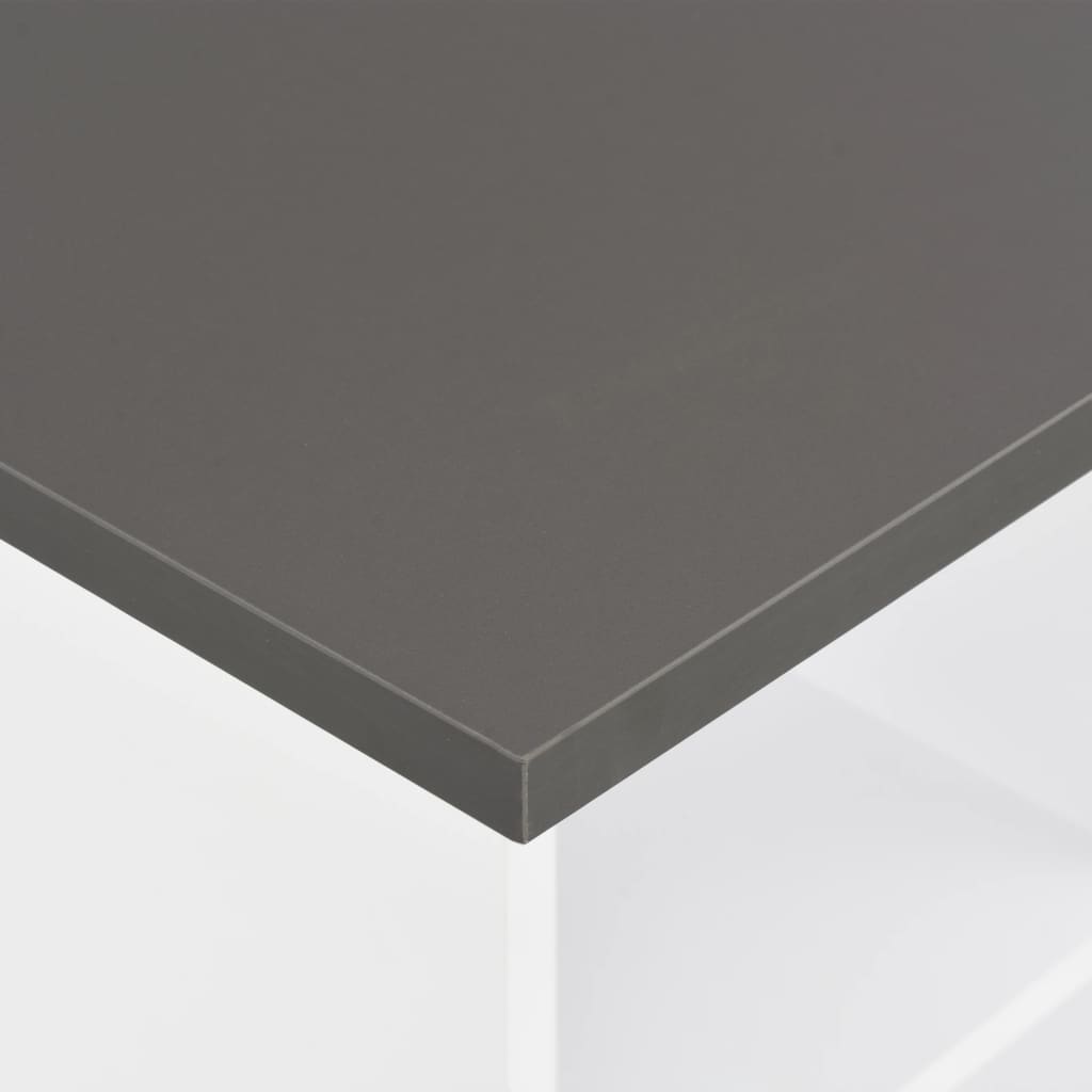 vidaXL Bar Table | White and Anthracite Grey | Engineered wood | Standard 4