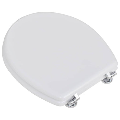 vidaXL Toilet Seats with Lids 2 pcs MDF White 3