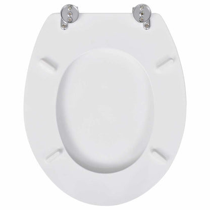 vidaXL Toilet Seats with Lids 2 pcs MDF White 5