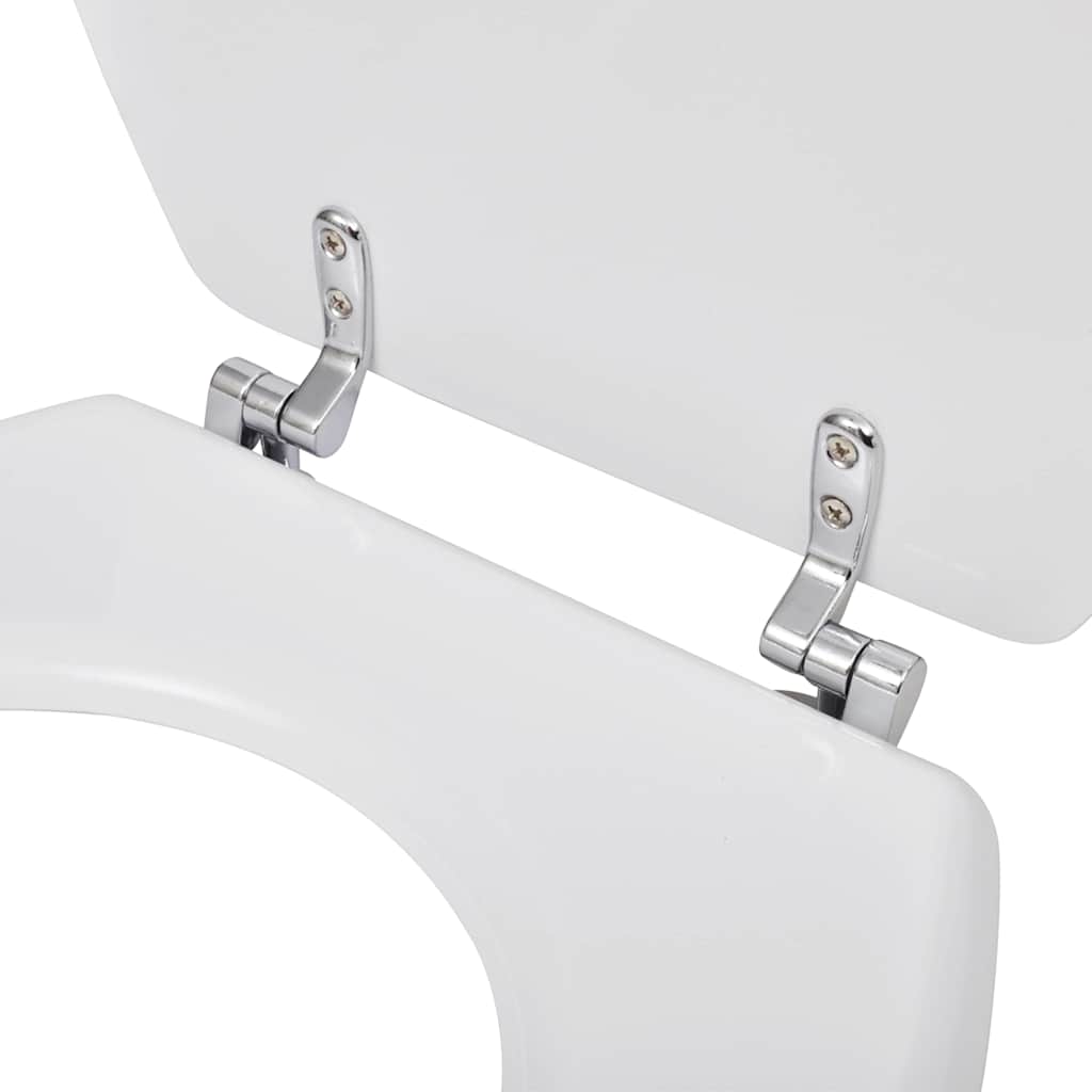 vidaXL Toilet Seats with Lids 2 pcs MDF White 6