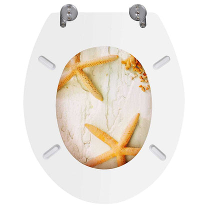 vidaXL Toilet Seats with Lids 2 pcs MDF Sea Star 6