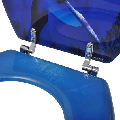 vidaXL Toilet Seats with Lids 2 pcs MDF Dolphin 6