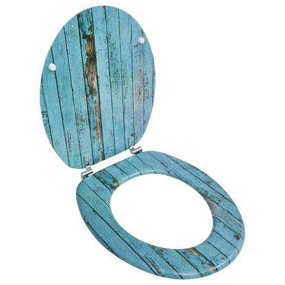 WC Toilet Seats with Lid MDF Design 2 No Bamboo–Stones Old wood