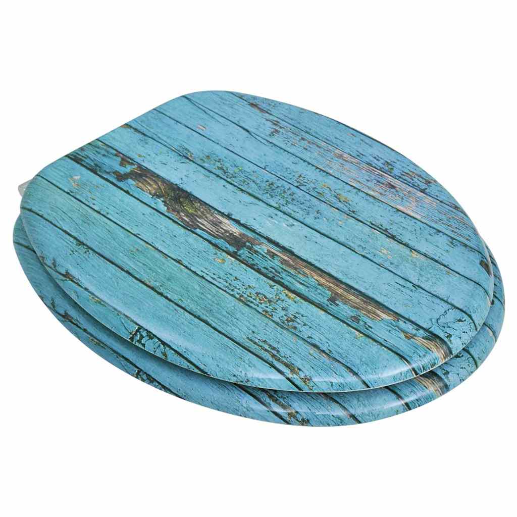 WC Toilet Seats with Lid MDF Design 2 No Bamboo–Stones Old wood
