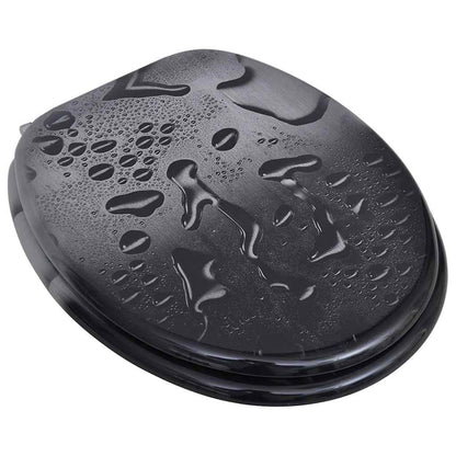 vidaXL Toilet Seats with Lids 2 pcs MDF Water 2