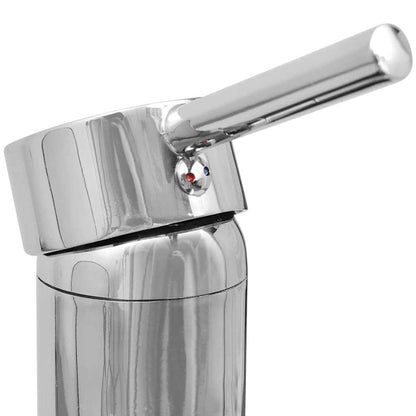 vidaXL Bathroom Faucet Mixer Taps 2 pcs Chrome 3
