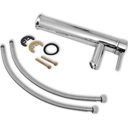 vidaXL Bathroom Faucet Mixer Taps 2 pcs Chrome 4