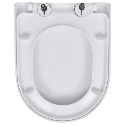 vidaXL Toilet Seats with Soft Close Lids 2 pcs Plastic White 5