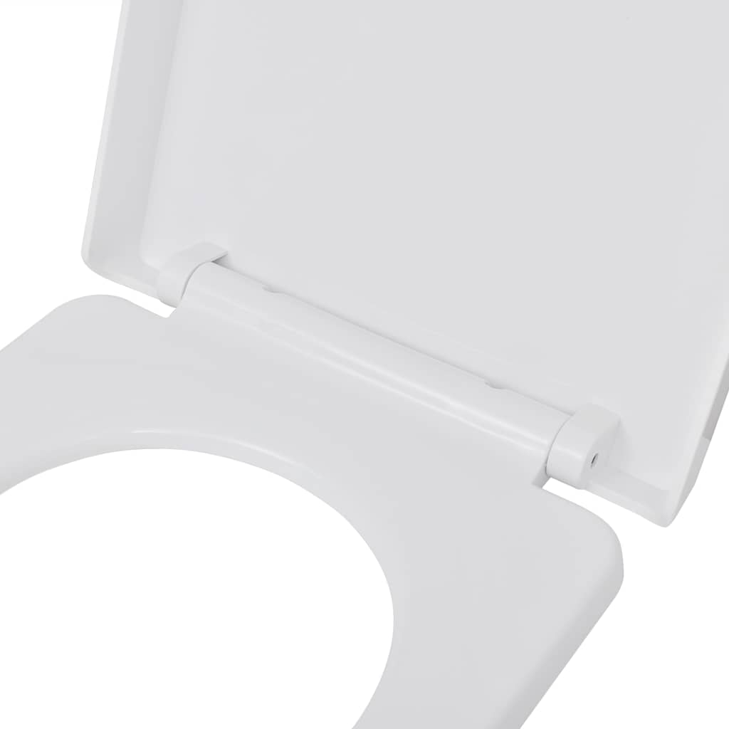 vidaXL Toilet Seats with Soft Close Lids 2 pcs Plastic White 6