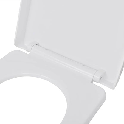 vidaXL Toilet Seats with Soft Close Lids 2 pcs Plastic White 6