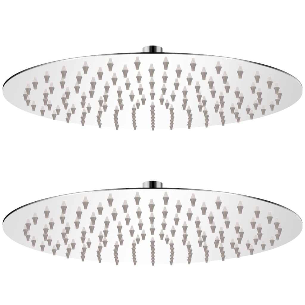 vidaXL Rain Shower Head 2 pcs Stainless Steel Ø 30 cm 1