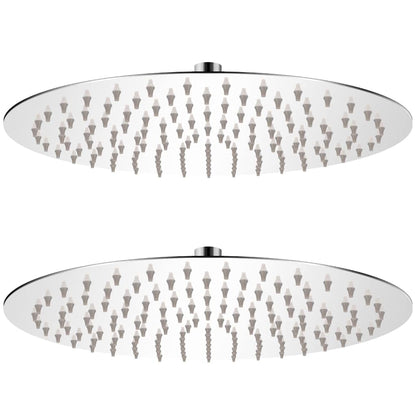 vidaXL Rain Shower Head 2 pcs Stainless Steel Ø 30 cm 1
