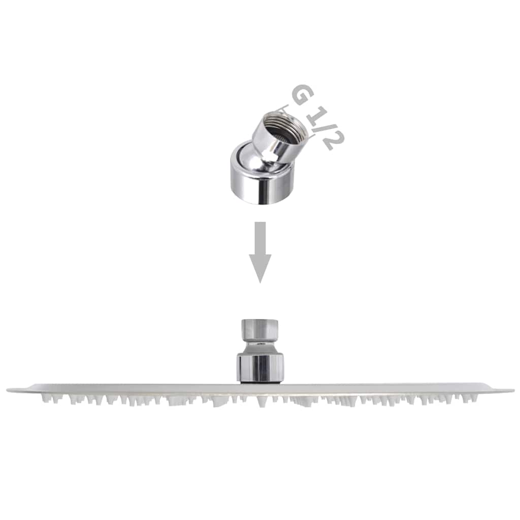 vidaXL Rain Shower Head 2 pcs Stainless Steel Ø 30 cm 6