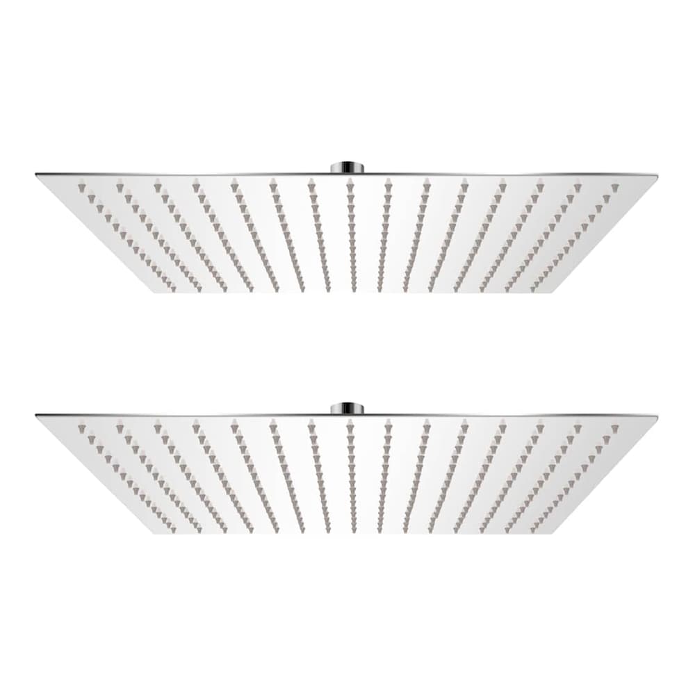 Rain Shower Head Stainless Steel 2 pcs 40 x 40 cm