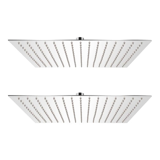 Rain Shower Head Stainless Steel 2 pcs 40 x 40 cm