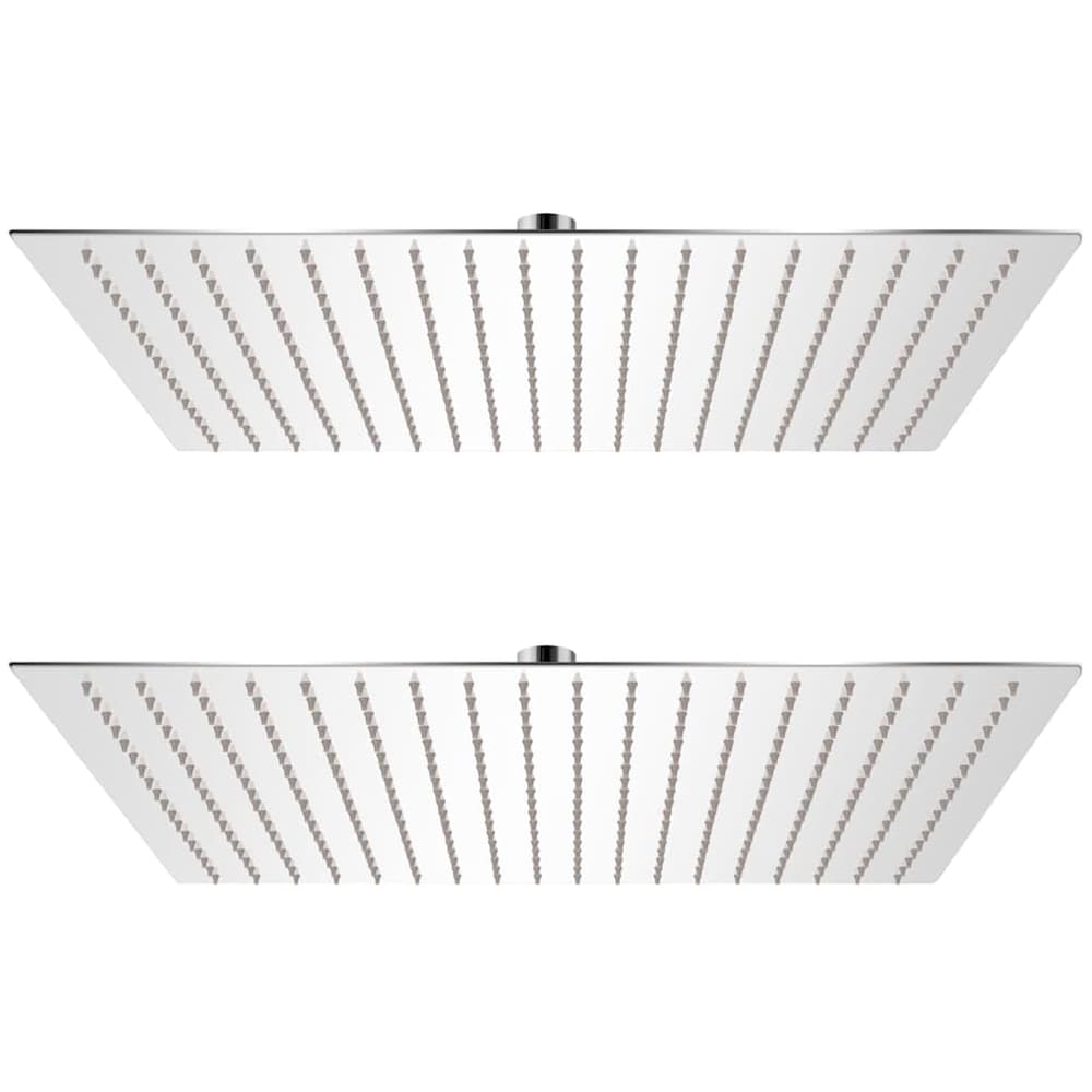 Rain Shower Head Stainless Steel 2 pcs 50 x 50 cm