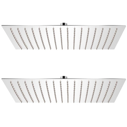 Rain Shower Head Stainless Steel 2 pcs 30 x 40 cm