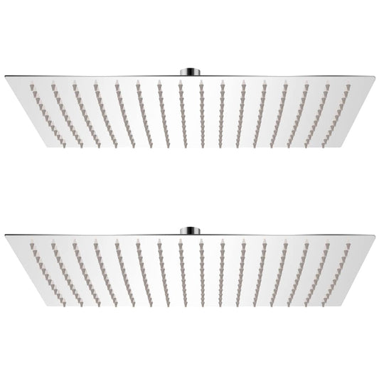Rain Shower Head Stainless Steel 2 pcs 30 x 40 cm