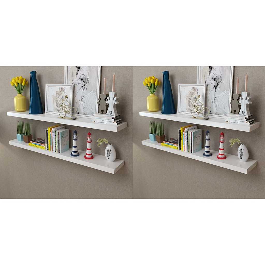 vidaXL Wall Shelves White