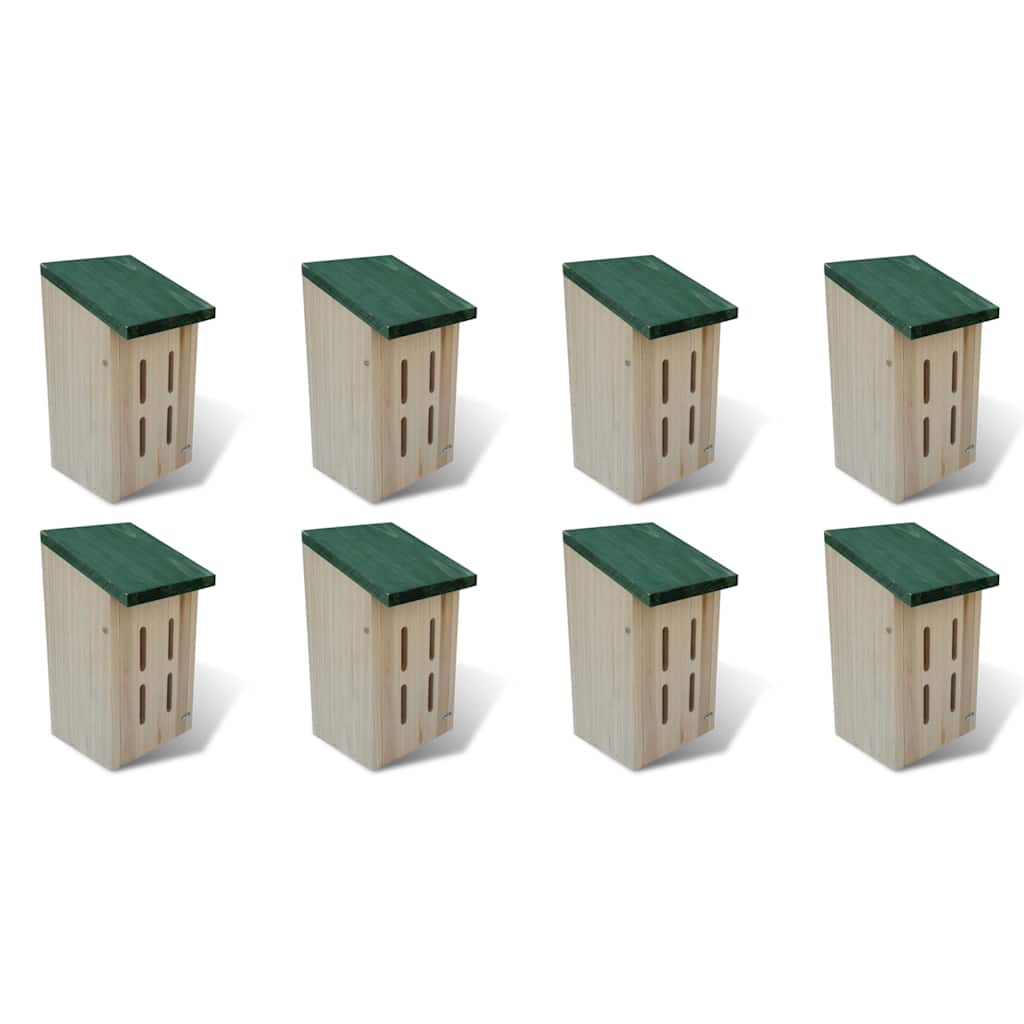 vidaXL Butterfly Houses 8 pcs Wood 14x15x22 cm 1