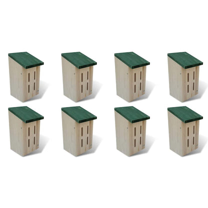 vidaXL Butterfly Houses 8 pcs Wood 14x15x22 cm 1