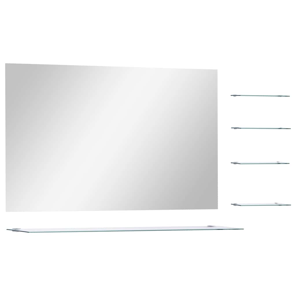 vidaXL Wall Mirror | Silver | Tempered Glass | 100 x 60 cm | Wall Mirror 2
