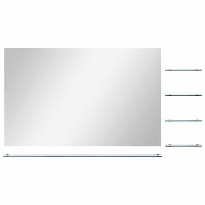 vidaXL Wall Mirror | Silver | Tempered Glass | 100 x 60 cm | Wall Mirror 3