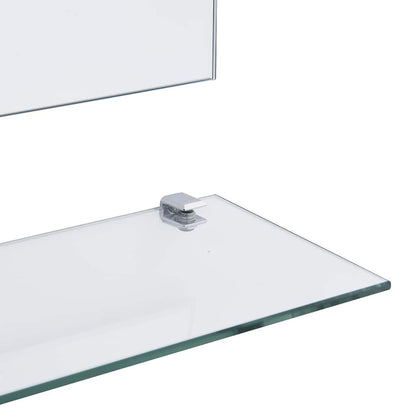 vidaXL Wall Mirror | Silver | Tempered Glass | 100 x 60 cm | Wall Mirror 4