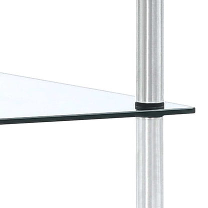 vidaXL 4-Tier Shelf Transparent 40x40x100 cm Tempered Glass 3