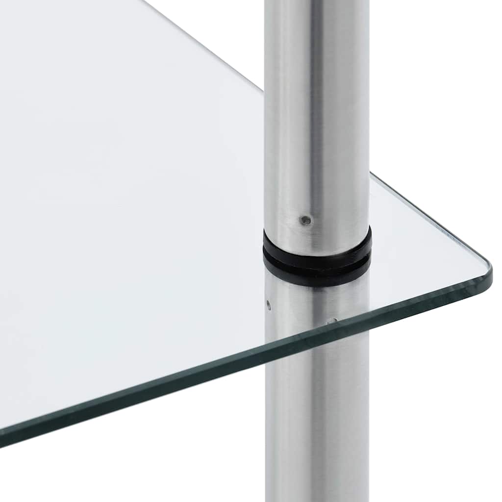 vidaXL Shelf | Transparent | Tempered Glass | Medium | Display Shelf 4
