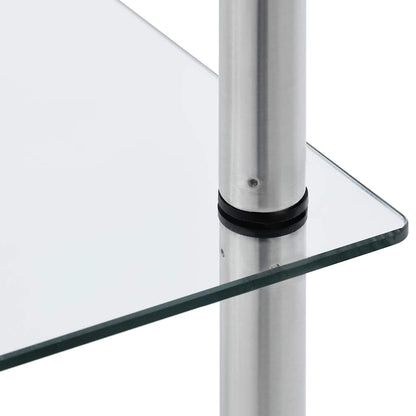 vidaXL Shelf | Transparent | Tempered Glass | Medium | Display Shelf 4