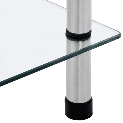 vidaXL Shelf | Transparent | Tempered Glass | Medium | Display Shelf 5