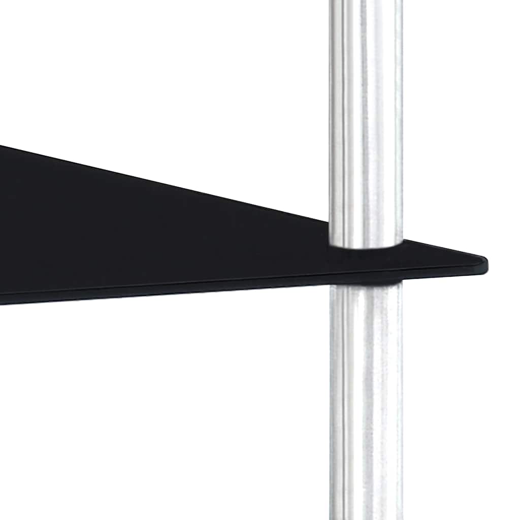 vidaXL 4-Tier Shelf Black 40x40x100 cm Tempered Glass 4