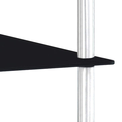 vidaXL 4-Tier Shelf Black 40x40x100 cm Tempered Glass 4