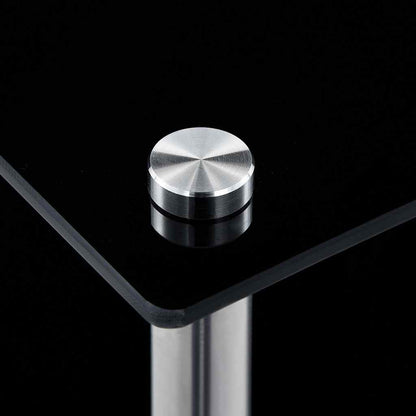 vidaXL Shelf | Black | Tempered Glass, Stainless Steel | 5-Tier | Shelf | Square 3