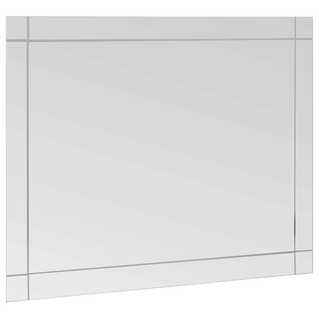 vidaXL Wall Mirror | Transparent | Glass | 80 x 60 cm | Minimalistic 3