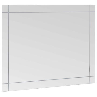 vidaXL Wall Mirror | Transparent | Glass | 80 x 60 cm | Minimalistic 3
