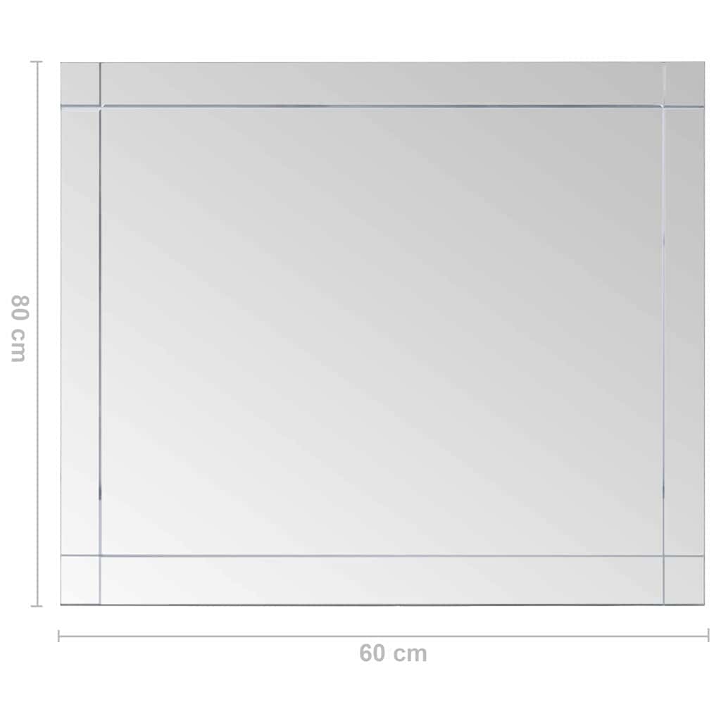 vidaXL Wall Mirror | Transparent | Glass | 80 x 60 cm | Minimalistic 6