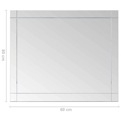 vidaXL Wall Mirror | Transparent | Glass | 80 x 60 cm | Minimalistic 6