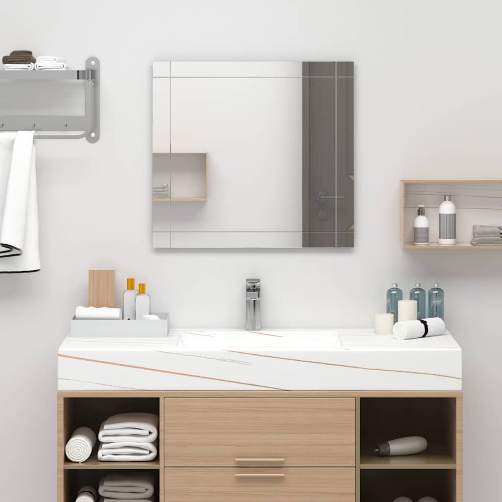 vidaXL Wall Mirror | Transparent | Glass | 80 x 60 cm | Minimalistic 1