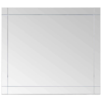 vidaXL Wall Mirror | Silver | Glass | 100x60 cm | Wall Mounting | Wall Mirror 2