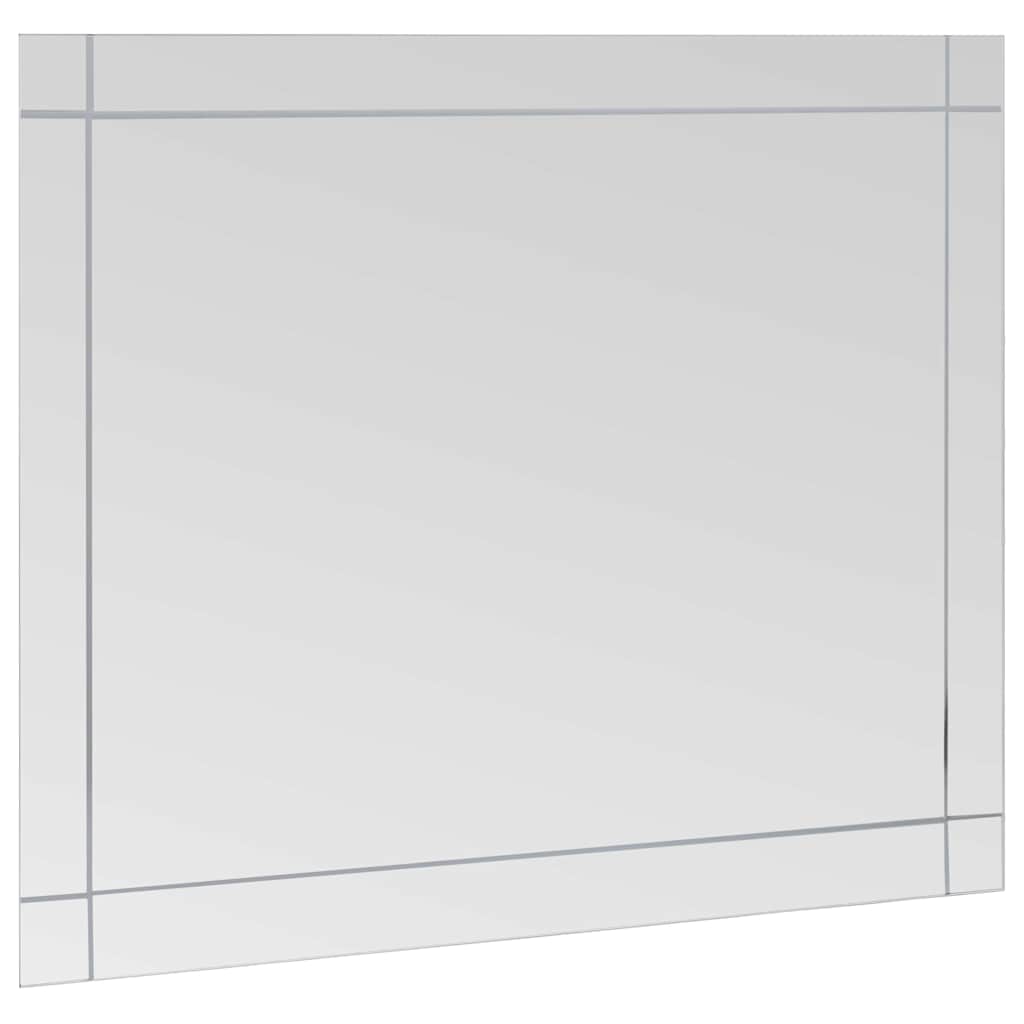 vidaXL Wall Mirror | Silver | Glass | 100x60 cm | Wall Mounting | Wall Mirror 3