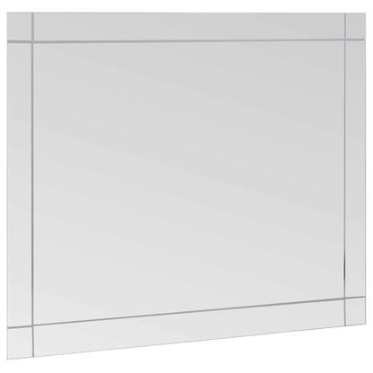 vidaXL Wall Mirror | Silver | Glass | 100x60 cm | Wall Mounting | Wall Mirror 3