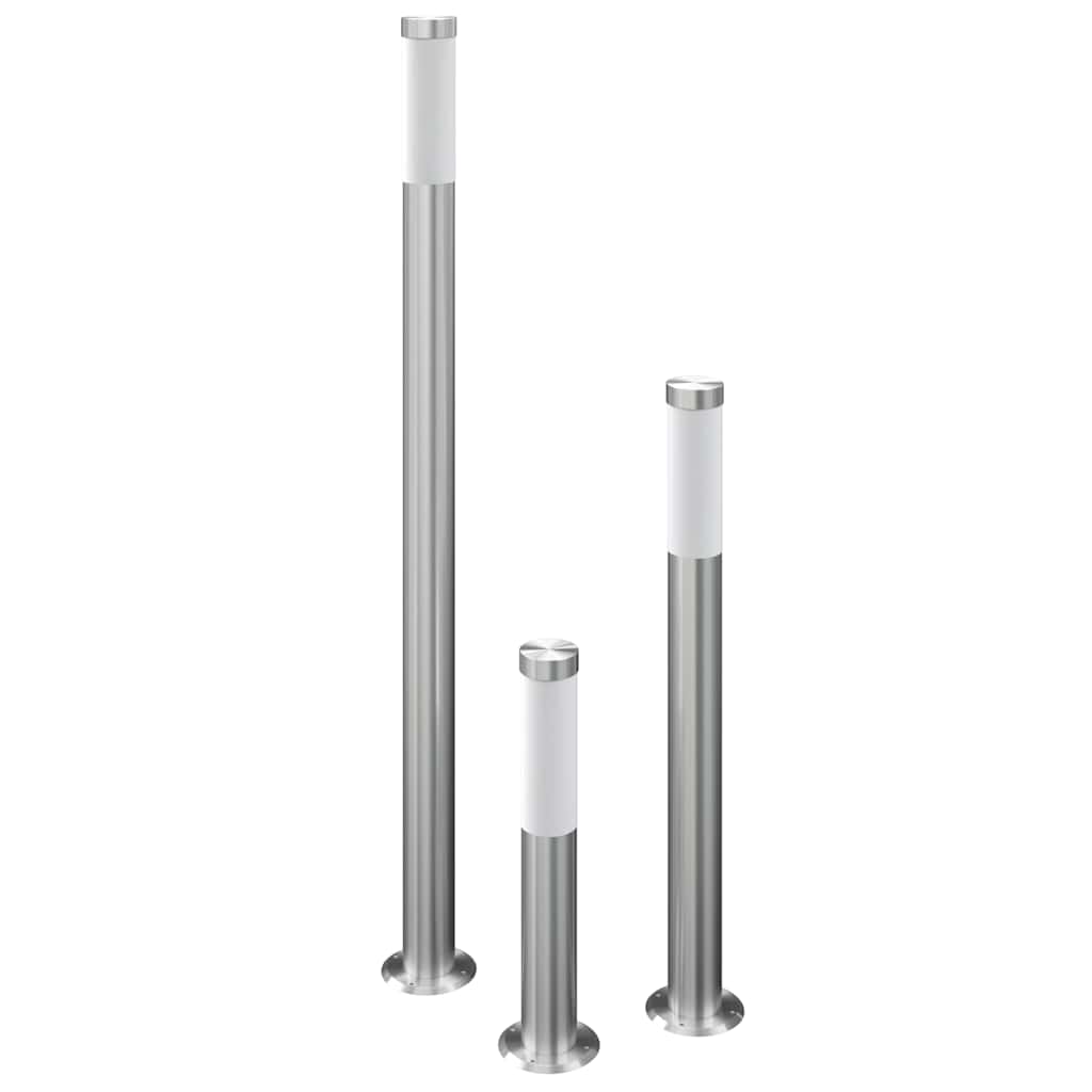 vidaXL Garden Lamp | Set of 3 | Stainless Steel | Set of three varying sizes 2